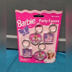 Rare Vintage 1997 Barbie Key Ring Set Of 4  Barbie Party Favors Keychains